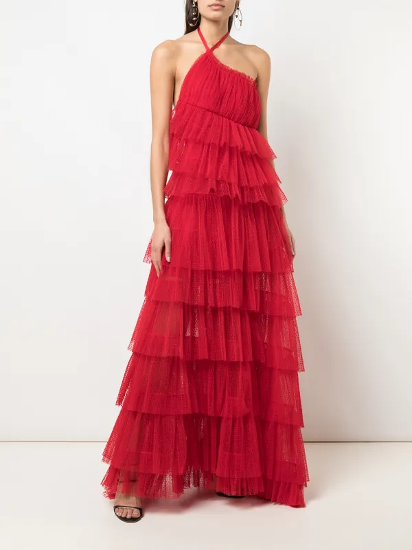 alexis red gown