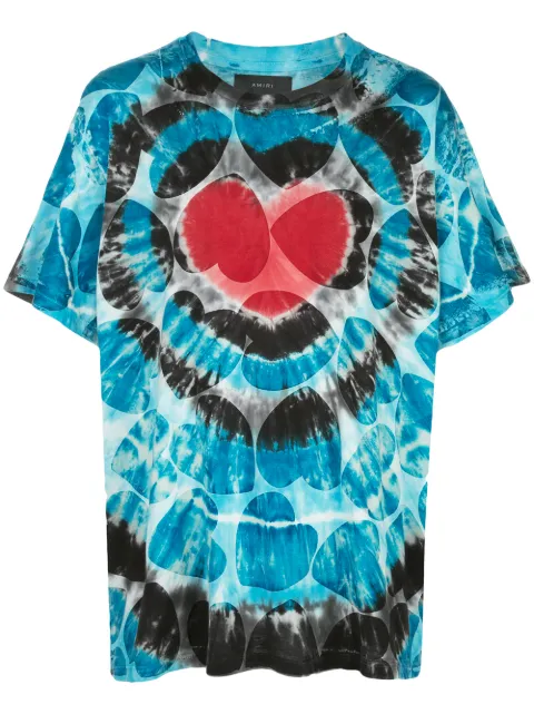 Shop AMIRI tie-dye print T-shirt with 