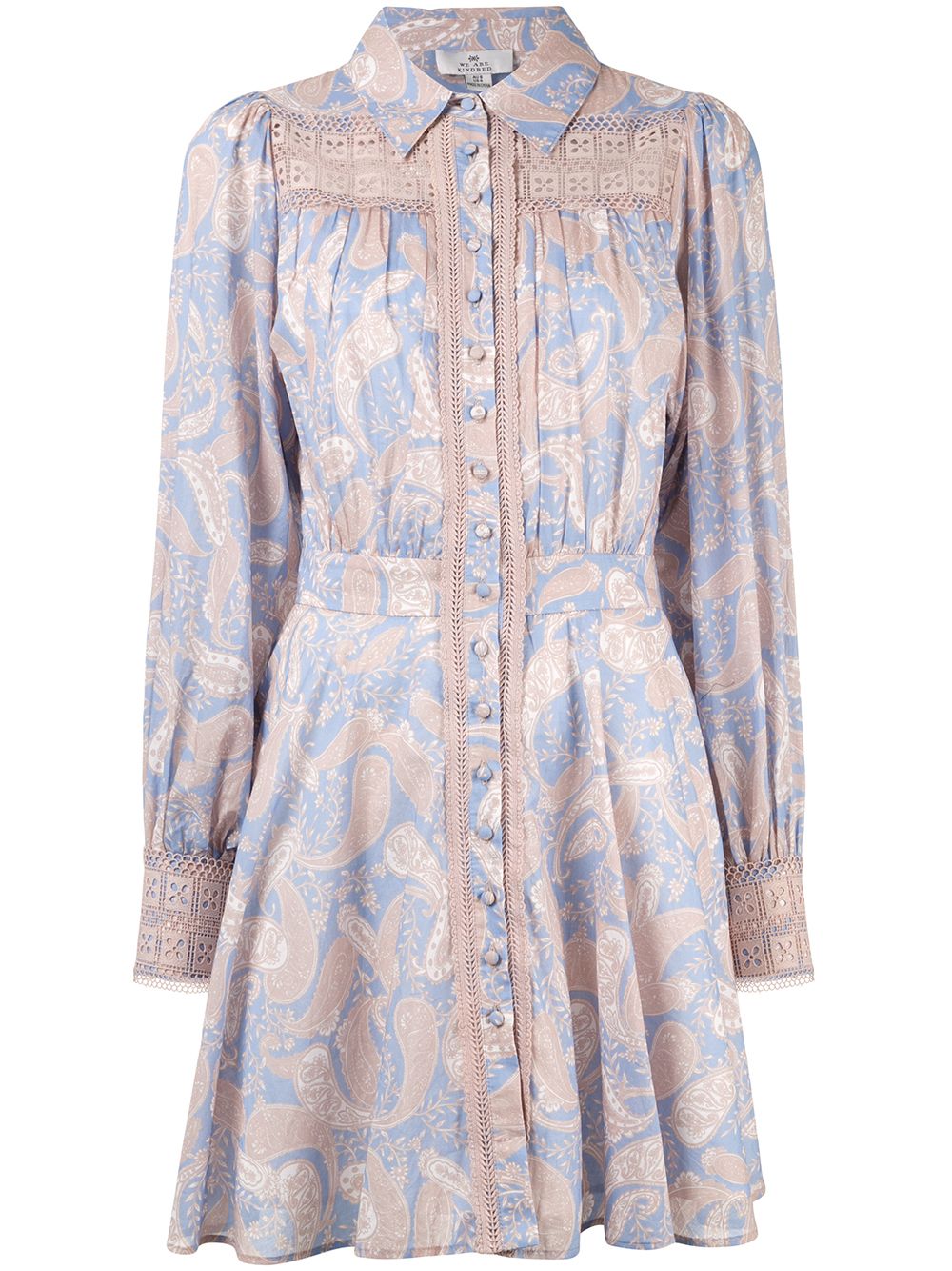 We Are Kindred Sorrento Mini Shirt Dress In Blue