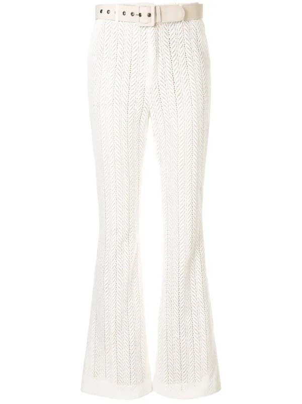 crochet flared trousers
