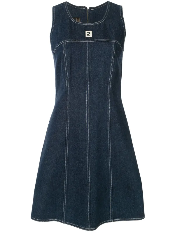 sleeveless jeans dress