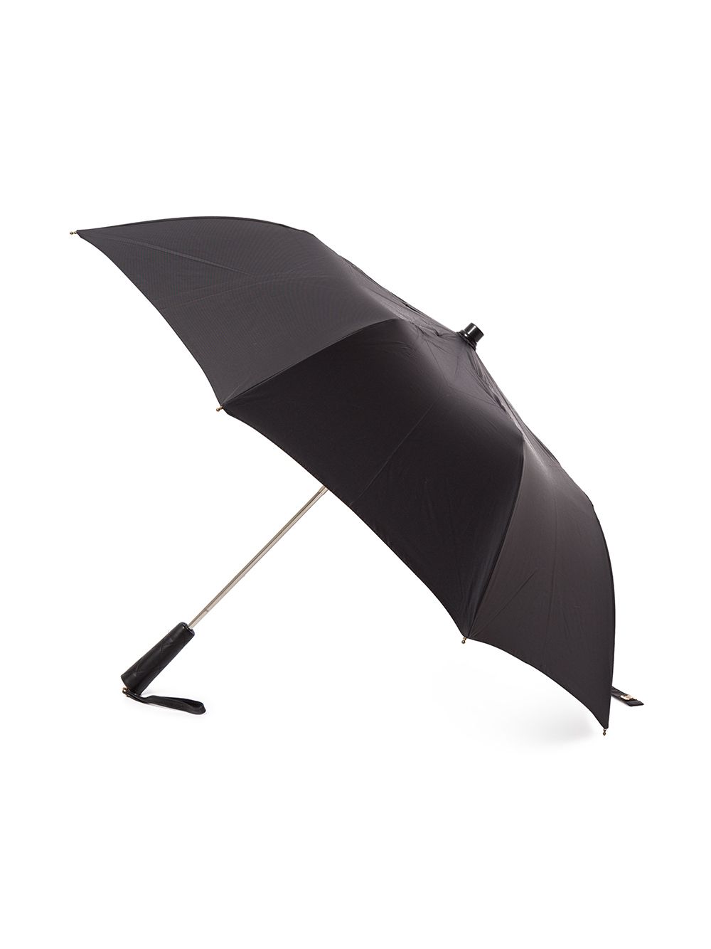 CHANEL Folding Umbrella with Case Black Gold Coco Mark Umbrella Parasol