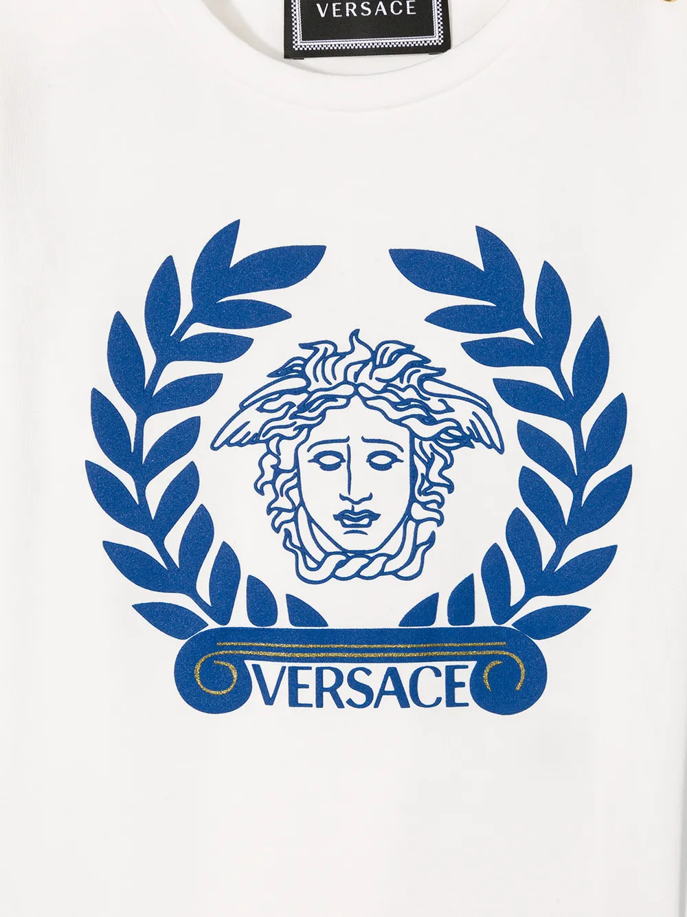 фото Young versace футболка с круглым вырезом и логотипом medusa