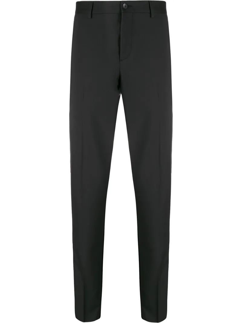 Valentino Stripe Detail Tailored Trousers In Black