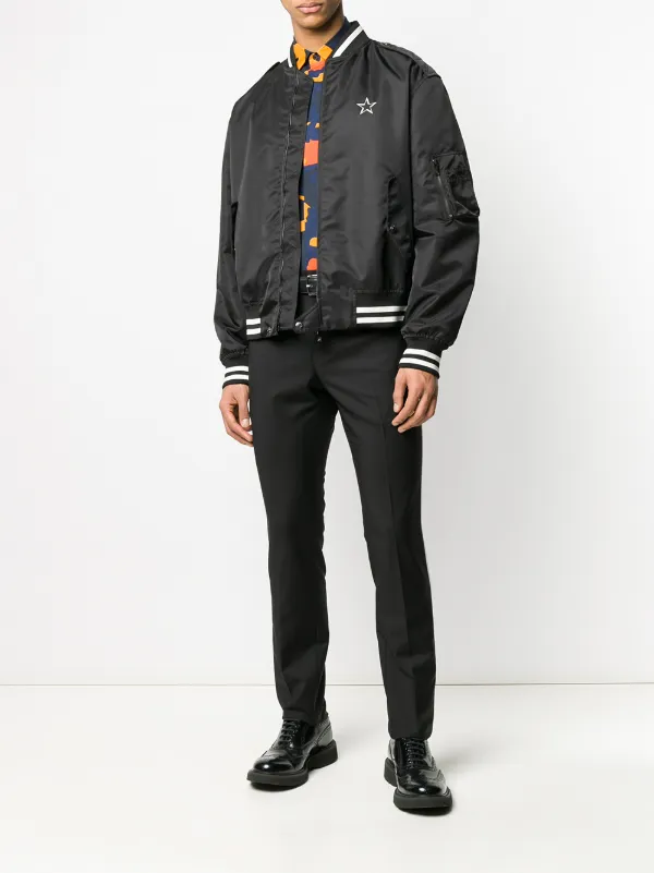 Valentino Garavani Stripe Detail Tailored Trousers | Black
