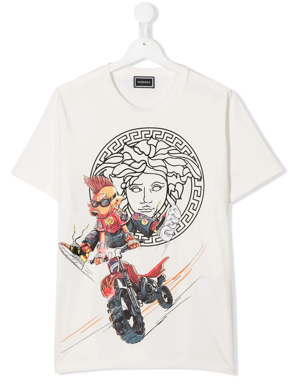 Young Versace Kids' Medusa Logo Crew Neck Tshirt In White ModeSens