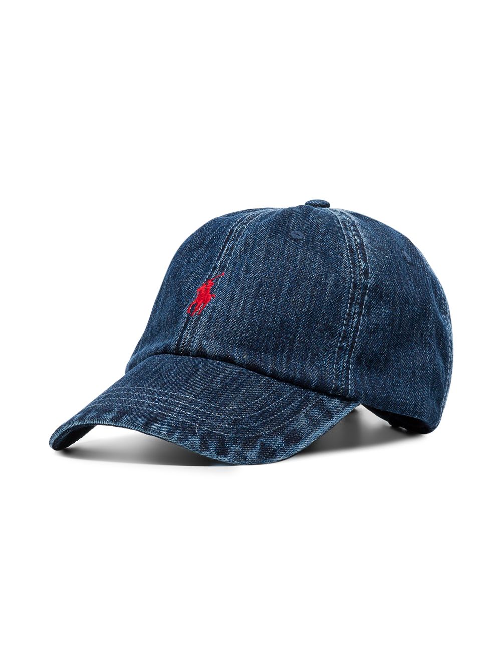 фото Polo ralph lauren джинсовая кепка с вышитым логотипом