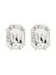 Image 1 of Alessandra Rich square crystal clip earrings