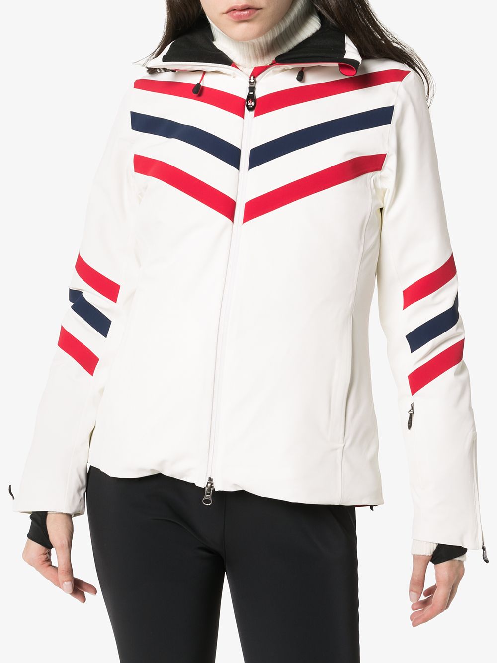 womens striped ski jacket