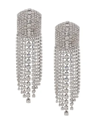Argento Farfetch Donna Accessori Gioielli Orecchini Orecchini chandelier mini con cristalli 