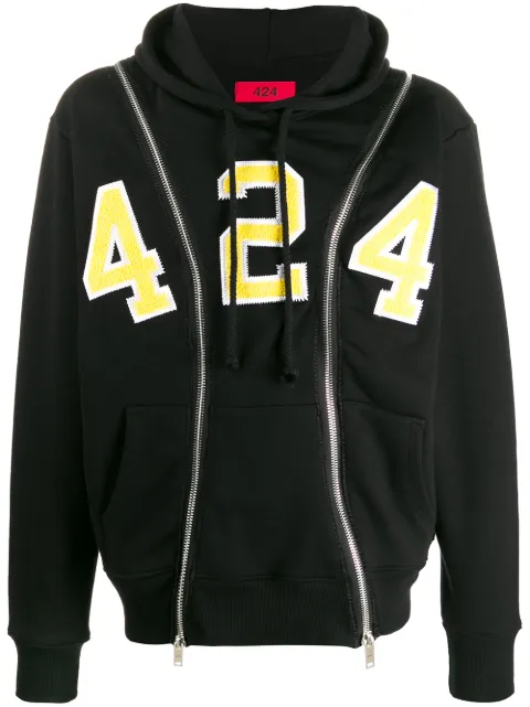 424 sudadera con capucha y apliques