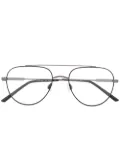 Calvin Klein matte finish pilot-frame glasses - Black