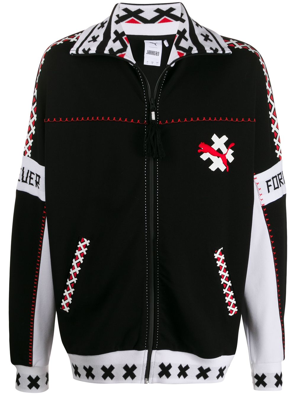 Shop Puma Logo Print Jacket In Black