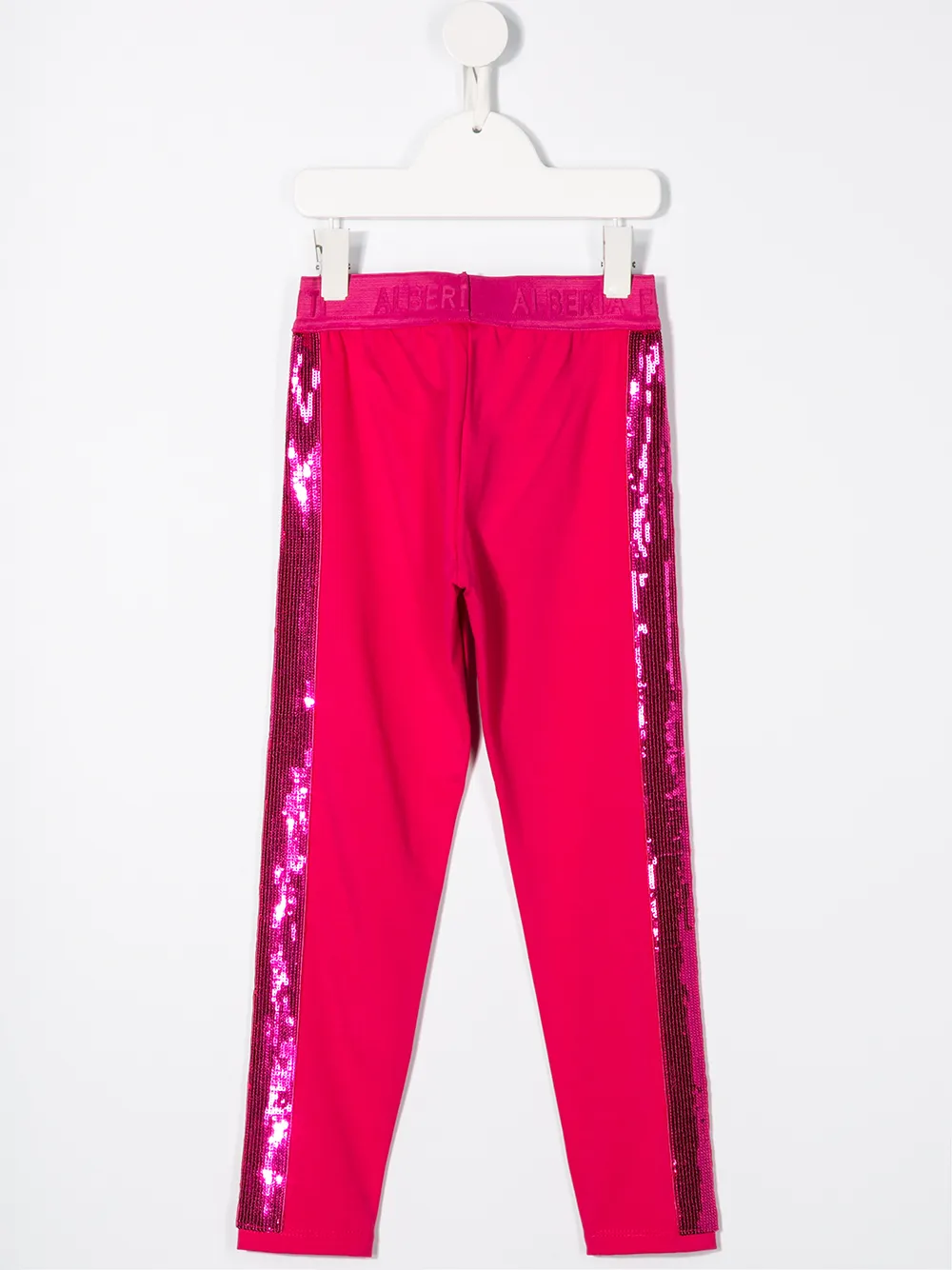 Alberta Ferretti Kids Legging met logo tailleband Roze
