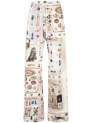 Monse Objects print palazzo trousers 