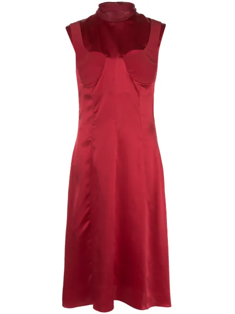 Delada silk cut-out detail dress