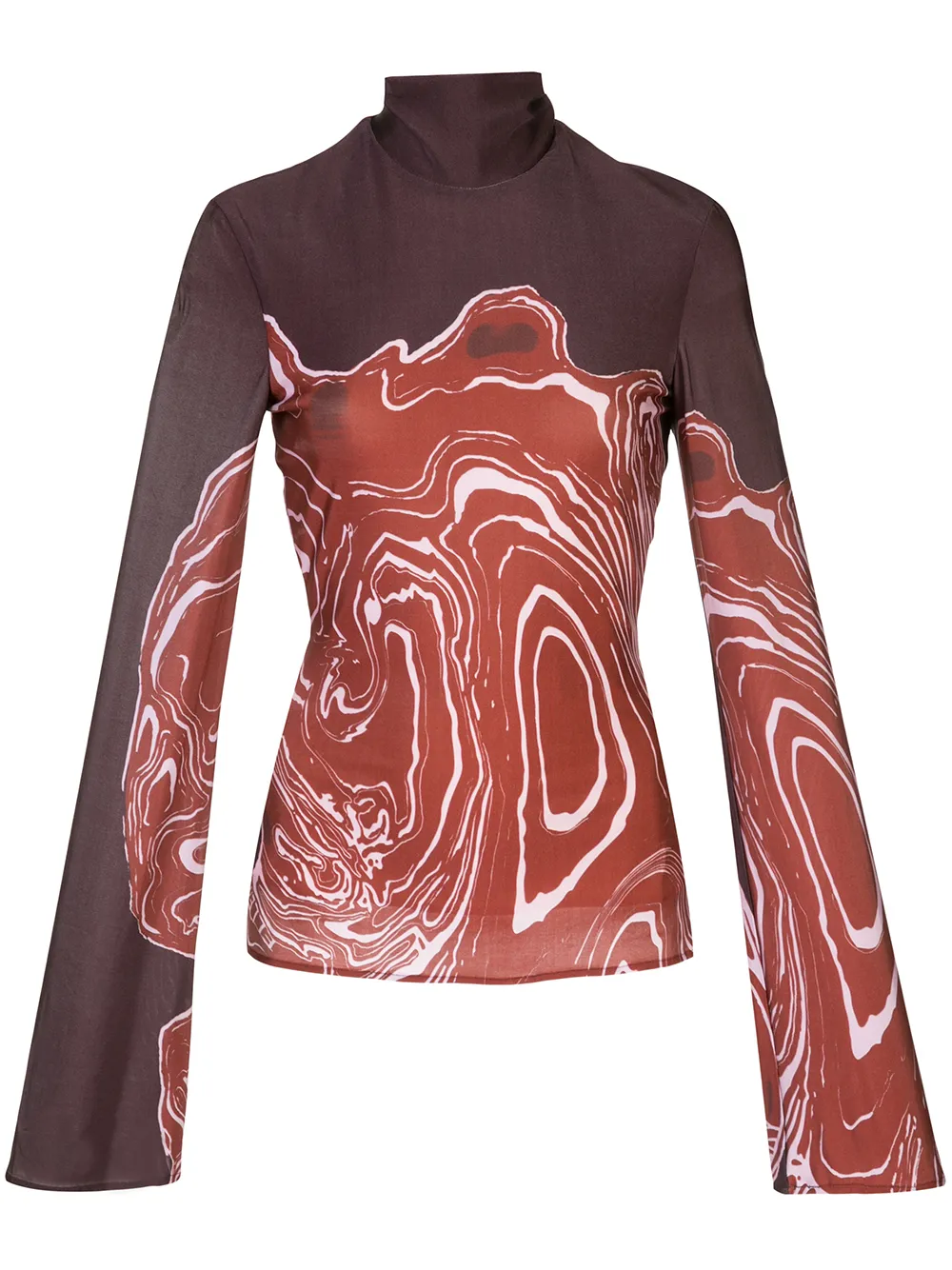 Ellery Rollkragenoberteil mit Print - Violett