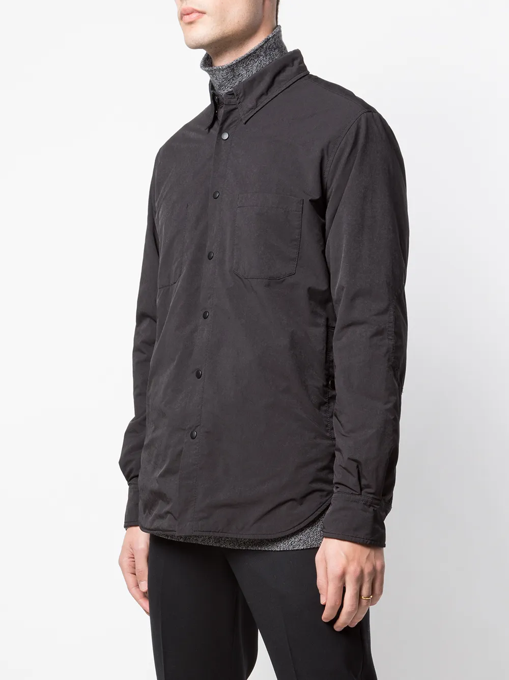 Shop Aspesi Shirt Jacket In Black