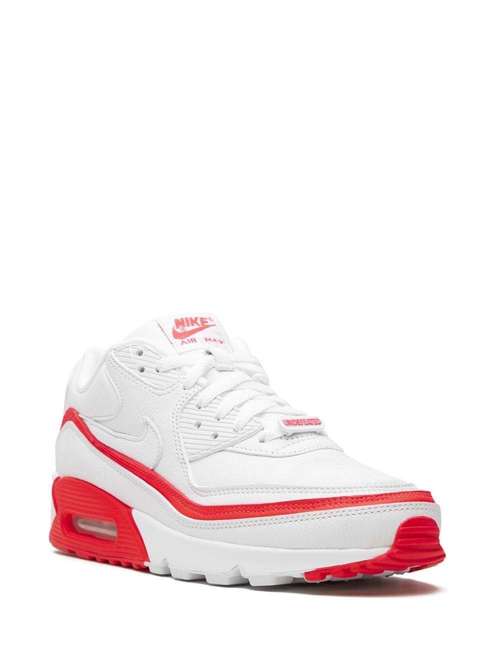 Shop Nike X Undefeated Air Max 90 "white/red" Sneakers