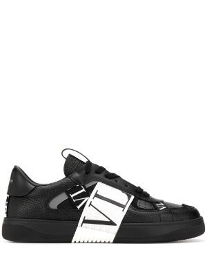 valentino mens black sneakers