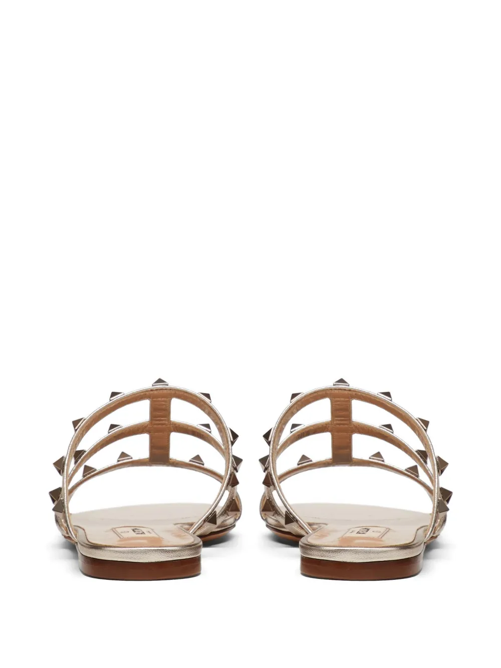 Valentino Garavani Rockstud sandalen met T-band Goud
