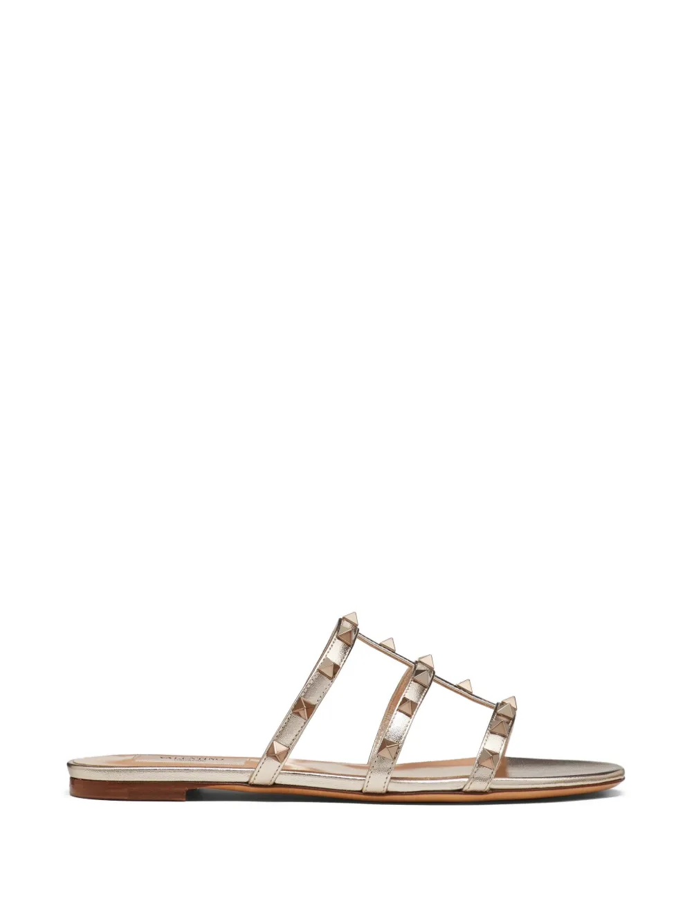 Valentino Garavani Rockstud sandalen met T-band Goud