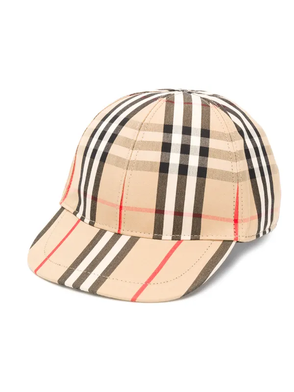 plaid print baseball cap