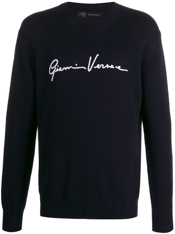 versace embroidered sweater shirt