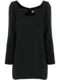 Courrèges cut-out detail short dress - Black