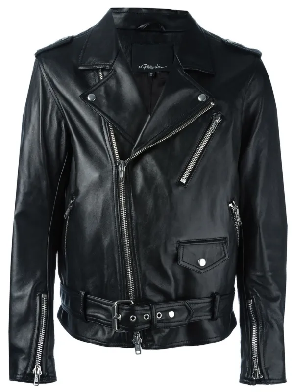 Phillip lim leather biker on sale jacket