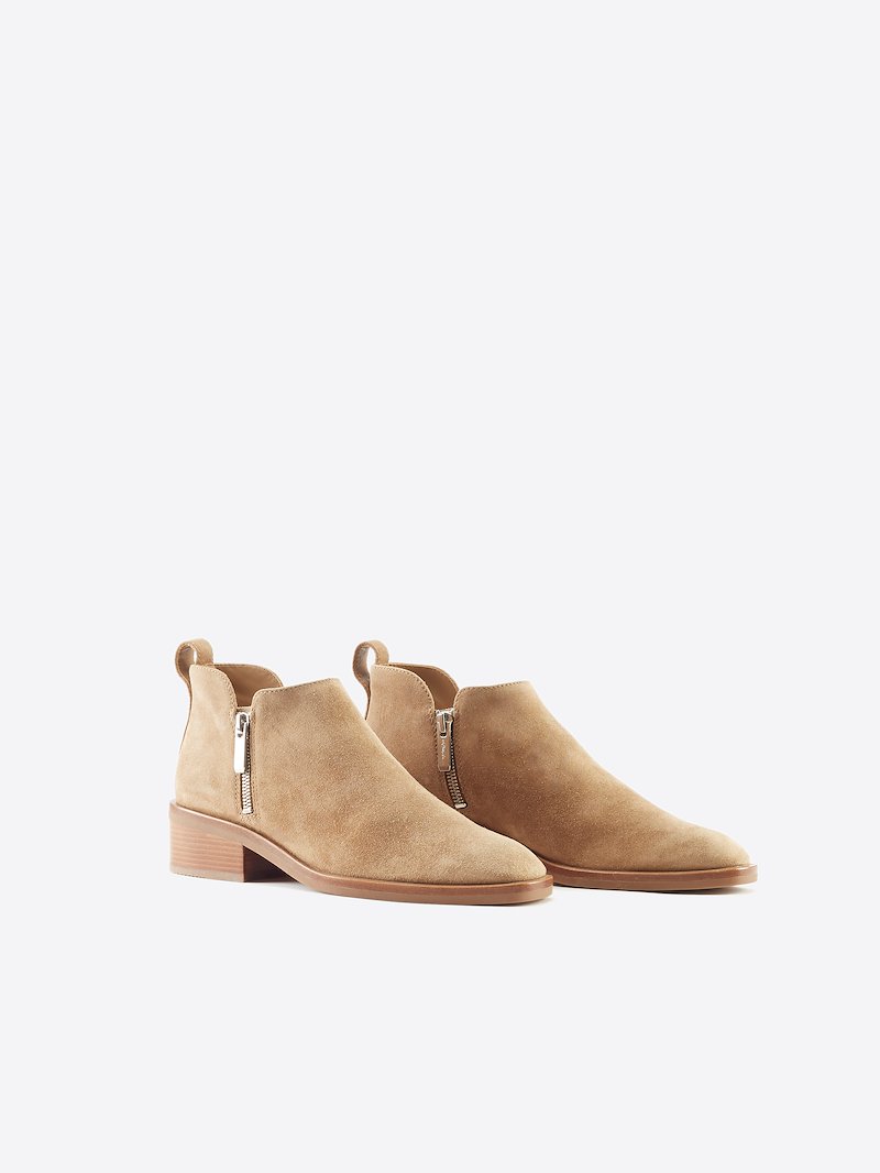 Alexa 40MM Ankle Boot-brown #1 Alexa 40MM Ankle Boot, TOBACCO Furs & Skins->Calf Suede Alexa 40MM Ankle Boot from 3.1 Phillip Lim. - 1