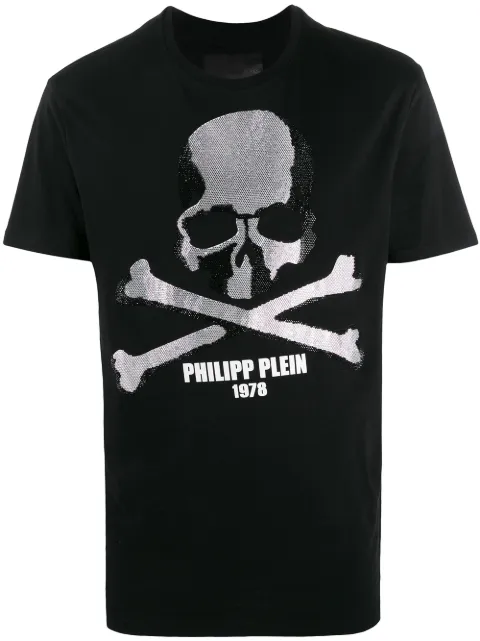 Philipp Plein playera con estampado del logo SS Skull