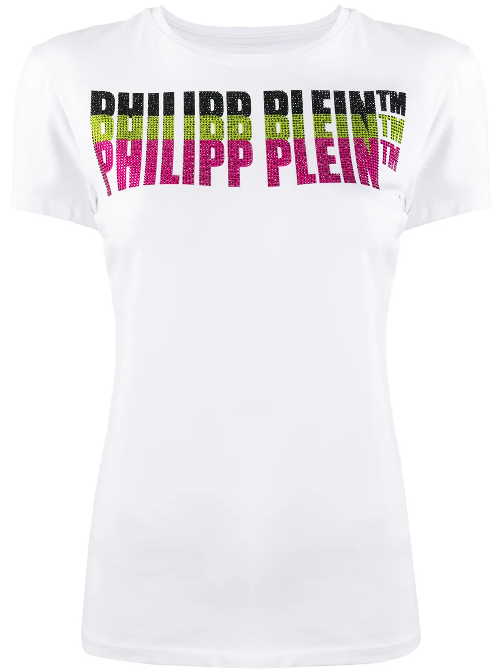 

Philipp Plein playera manga corta con detalles - Blanco