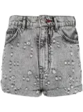 Philipp Plein studded denim shorts - Black
