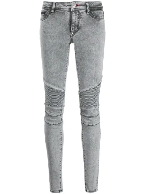 Philipp Plein acid-wash skinny jeggings