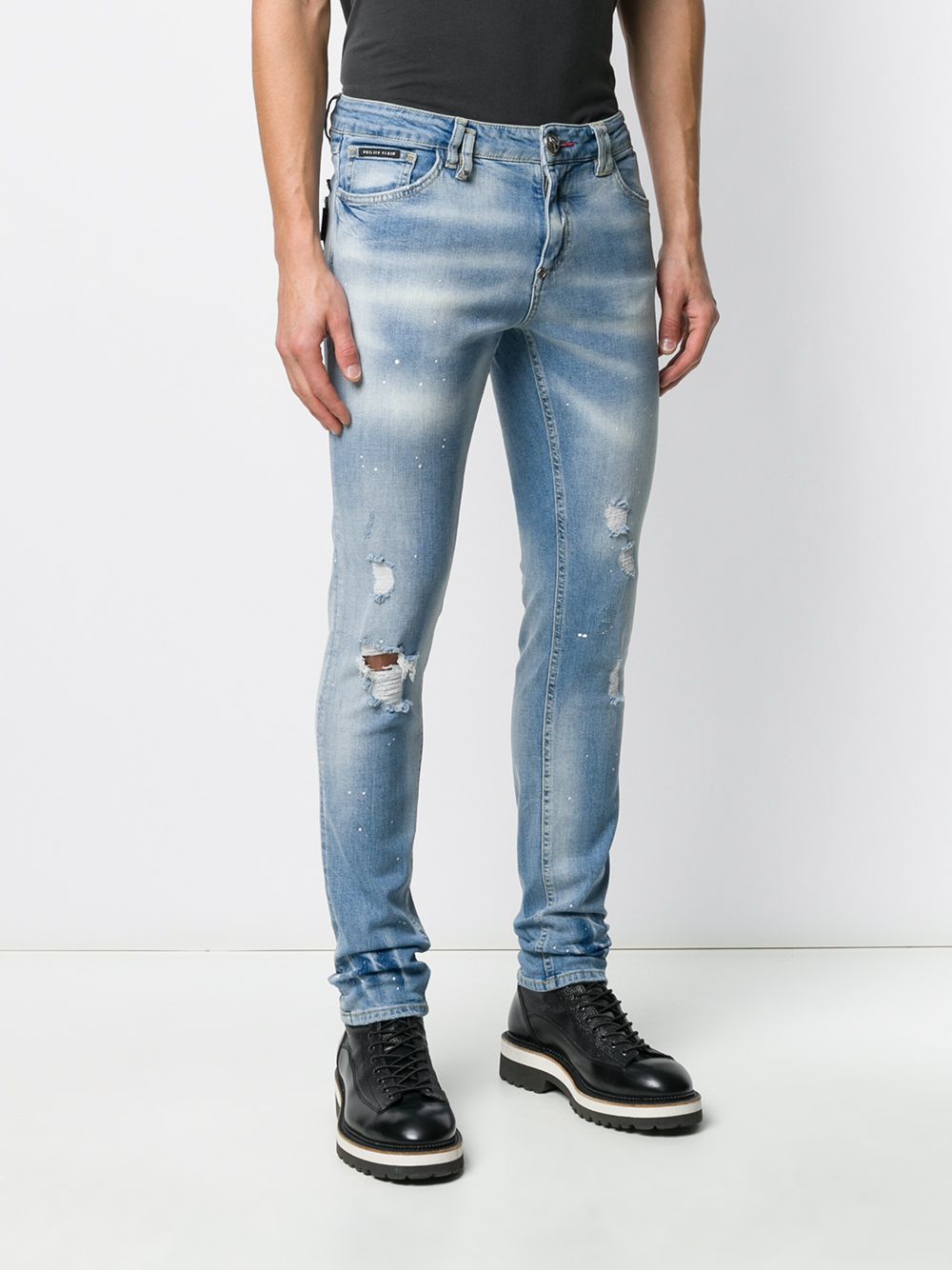 фото Philipp plein джинсы кроя слим с прорезями
