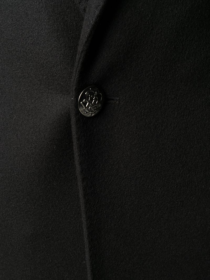 Shop Dolce & Gabbana Mantel Mit Knöpfen In Black