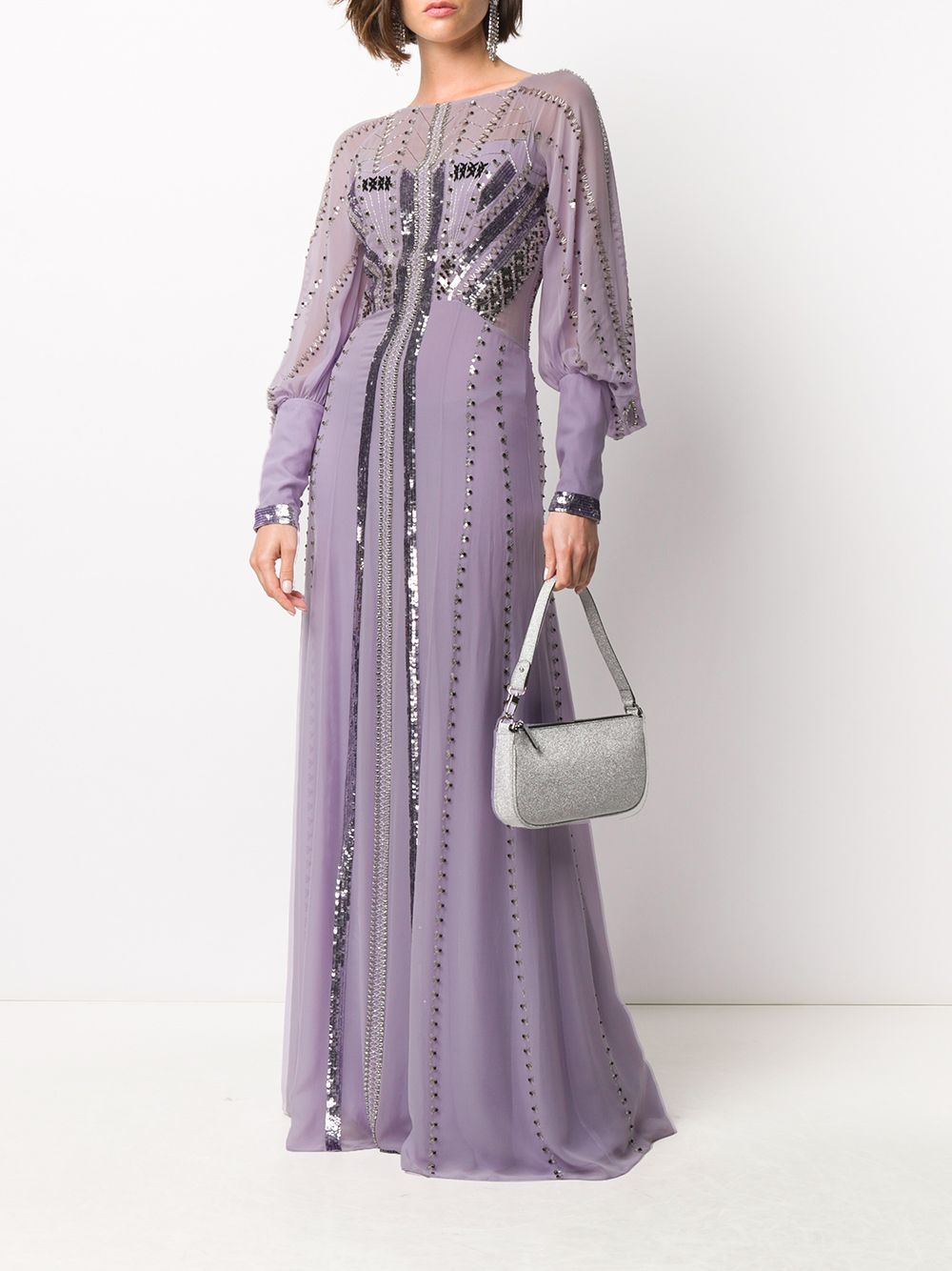 фото Temperley london embroidered long dress