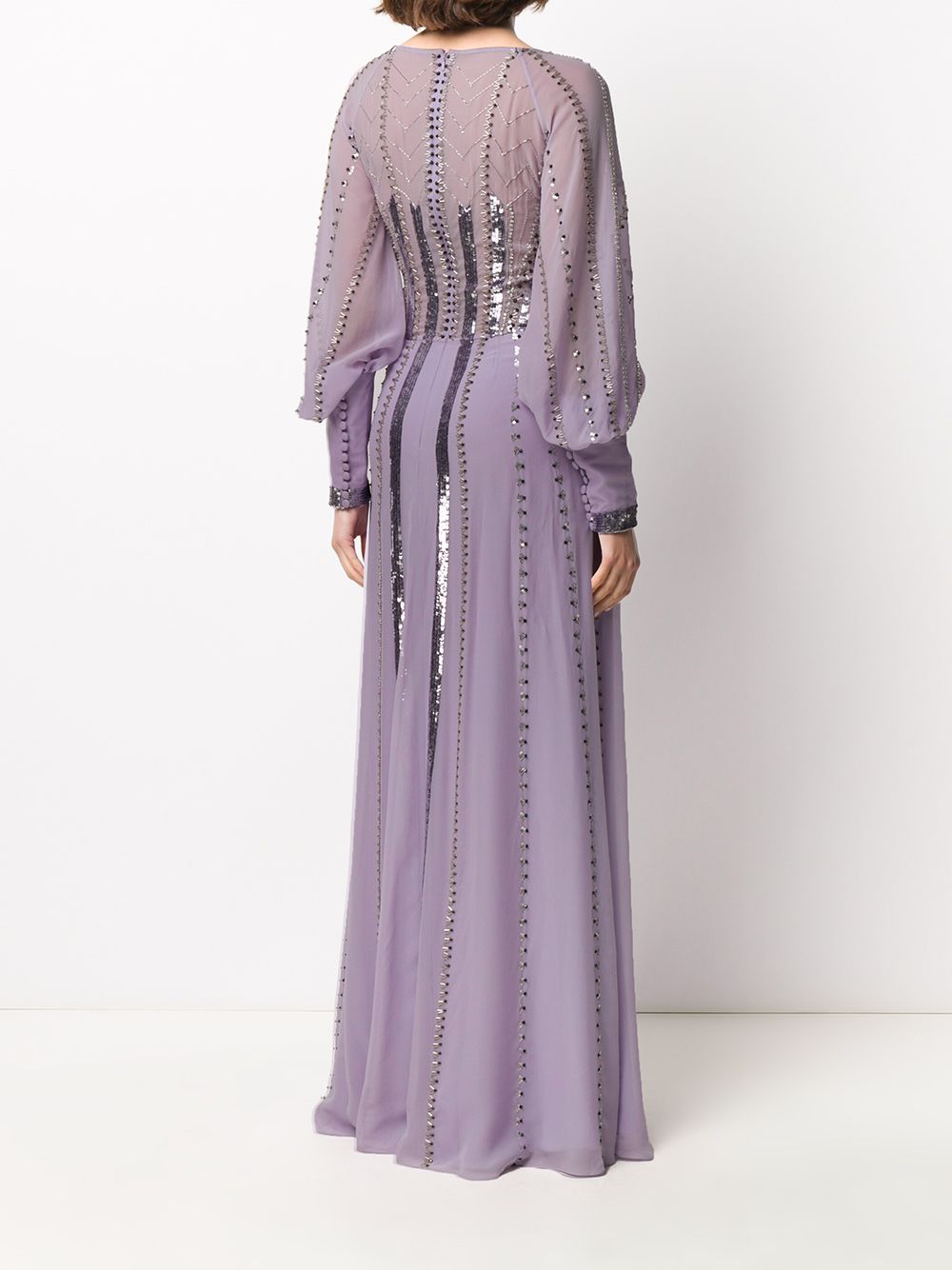 фото Temperley london embroidered long dress