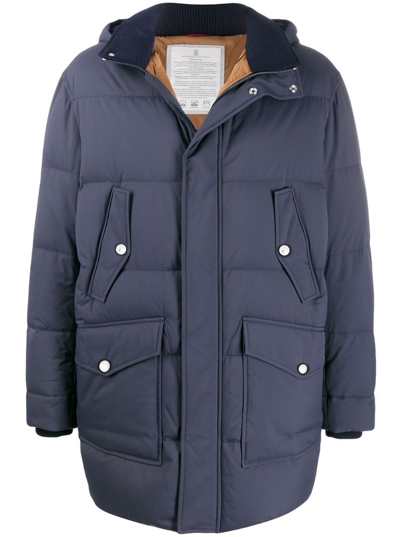 BRUNELLO CUCINELLI HOODED PADDED COAT