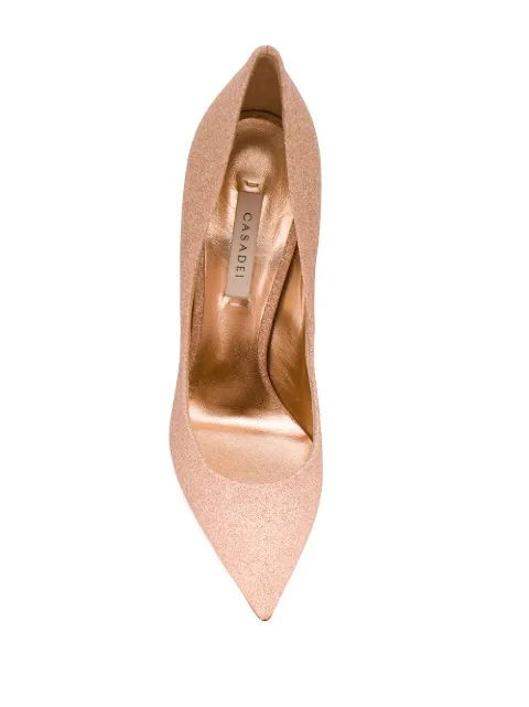 Casadei pink & metallic sparkle detail pumps for women | 1F410D125MCITYL at Farfetch.com Casadei Sparkle Detail Pumps - Farfetch
