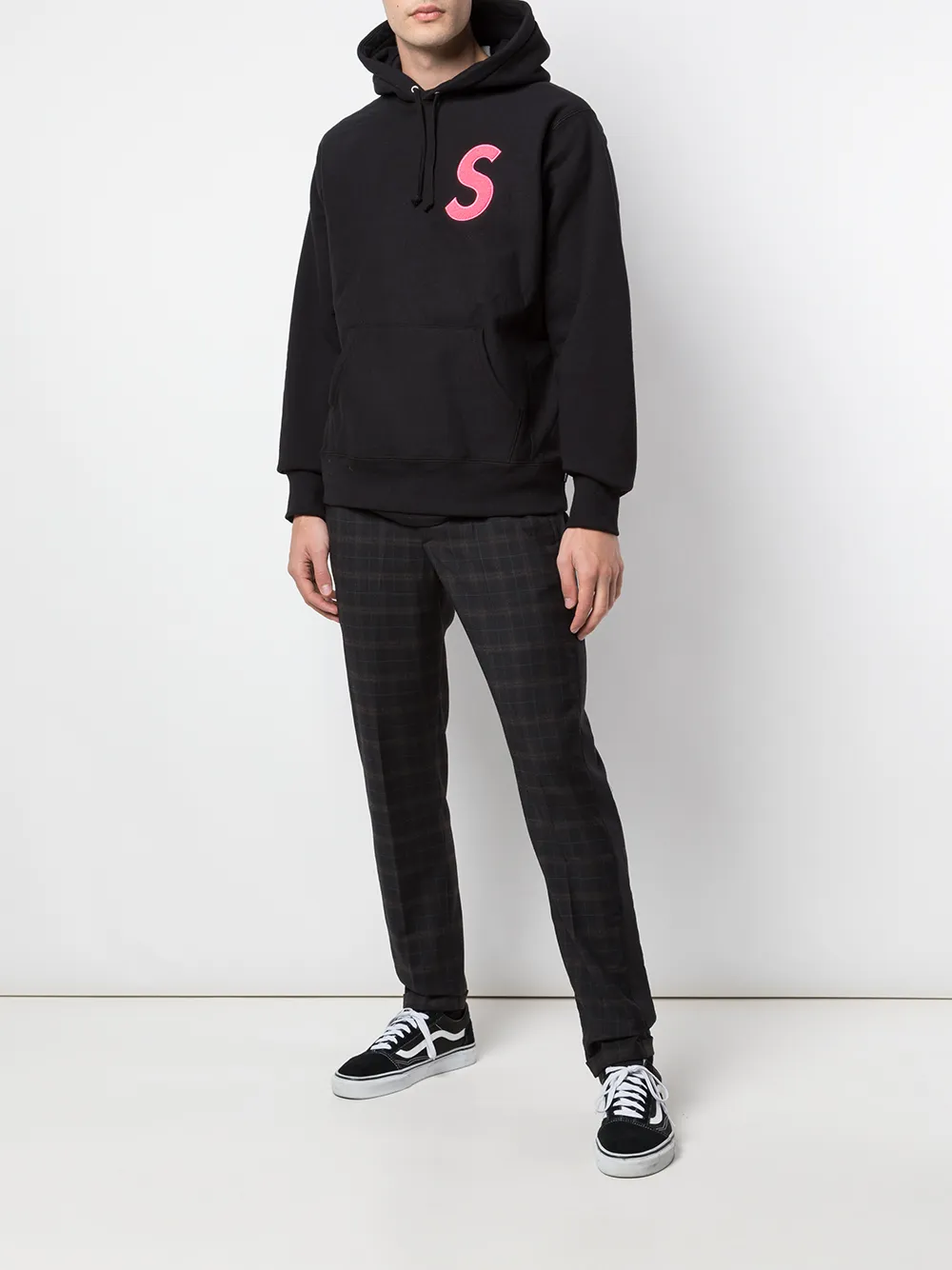 supreme s logo hoodie black