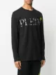 Philipp Plein تيشيرت طويل الأكمام بشعار ماركة بنقش التمويه