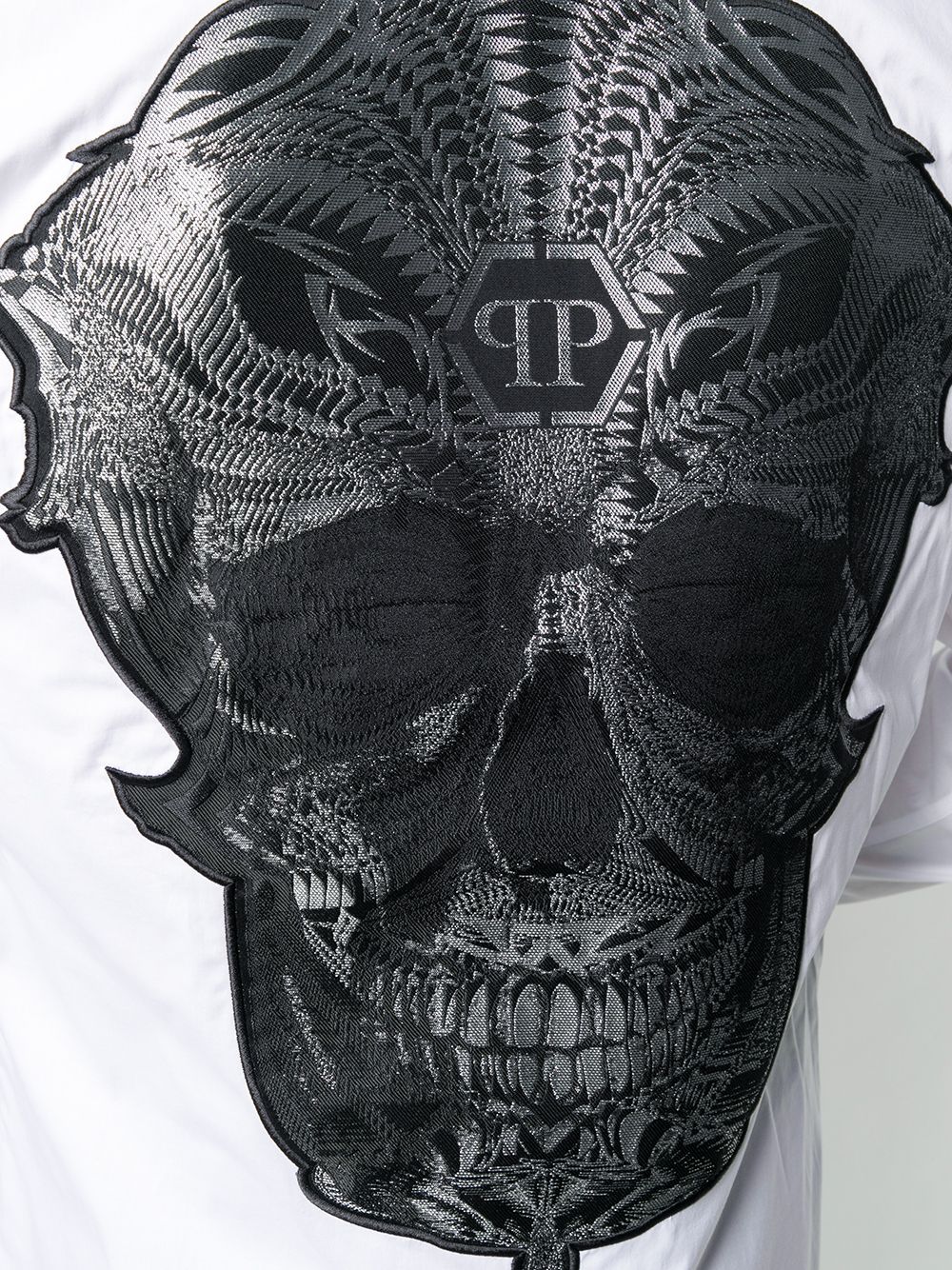 фото Philipp plein рубашка с вышивкой skull