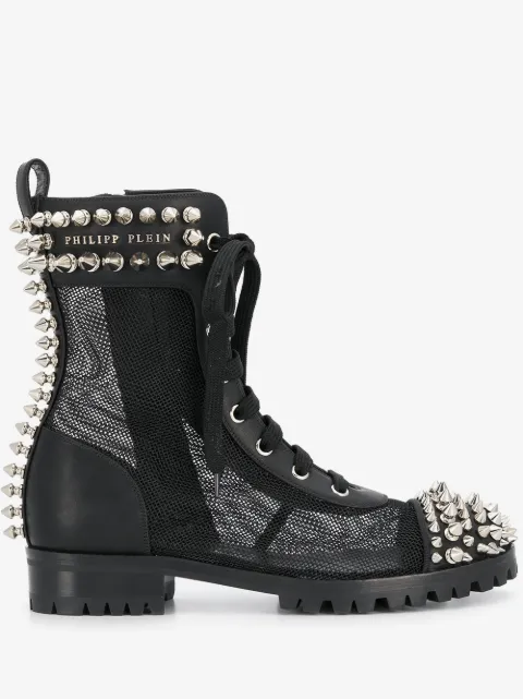 Philipp Plein studded 35mm lace-up boots
