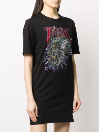 crystal skull T-shirt dress展示图