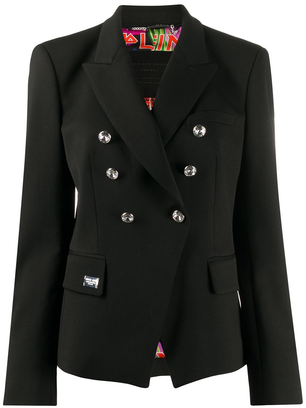 PHILIPP PLEIN FITTED DOUBLE BREASTED BLAZER