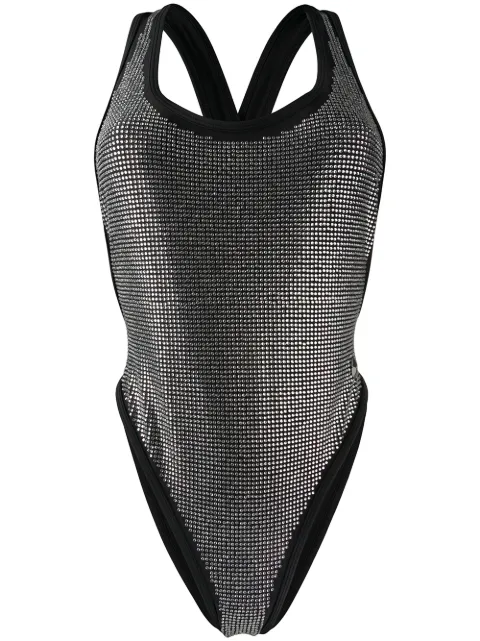 Philipp Plein traje de baño con detalles de cristal