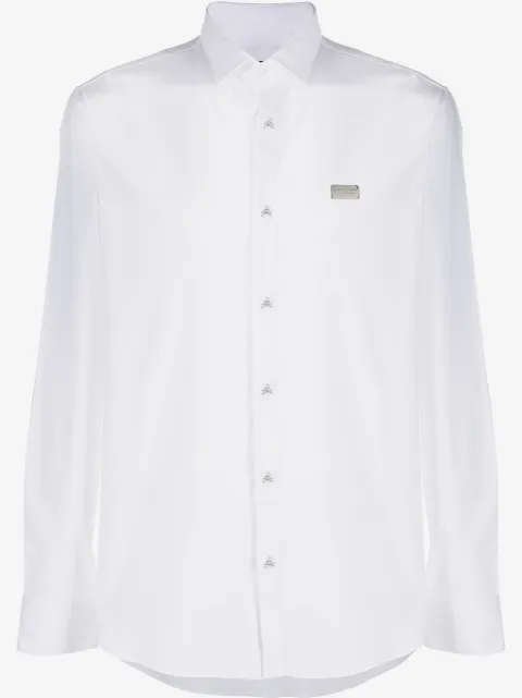 Philipp Plein logo plaque long sleeve shirt