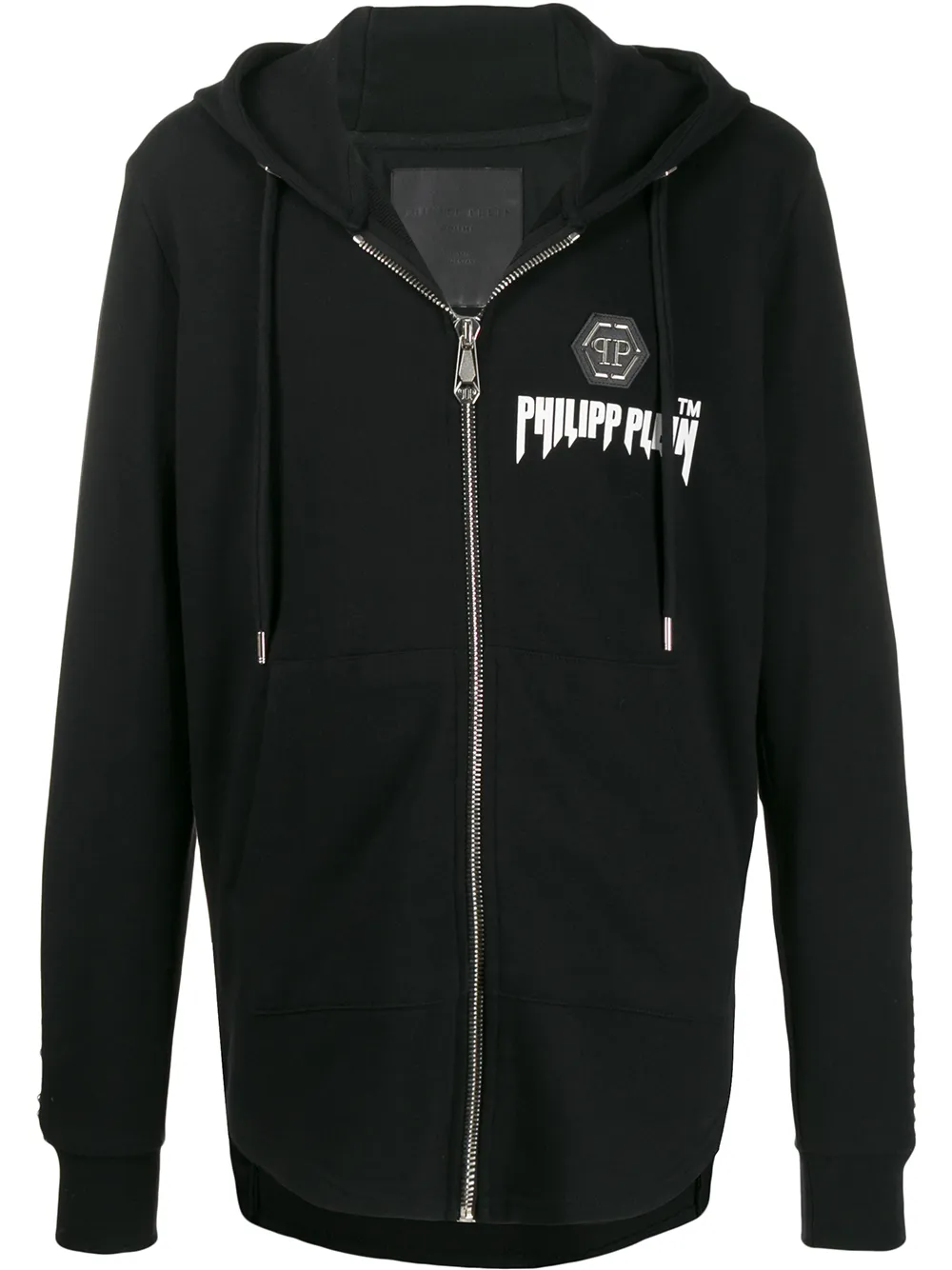 

Philipp Plein stud detail zipped hoodie - Black